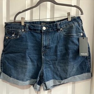 True Religion Women's Dark Blue Jean Shorts